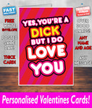 YOUR A DICK BUT I DO LOVE YOU Mug Rude Mug