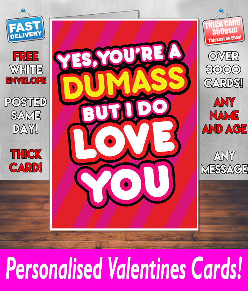 YOUR A DUMBFUCK BUT I DO LOVE YOU BLUE Mug Rude Mug