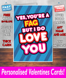 YOUR A FAG BUT I DO LOVE YOU BLUE Mug Rude Mug