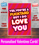 YOUR A FUCKTARD BUT I DO LOVE YOU Mug Rude Mug