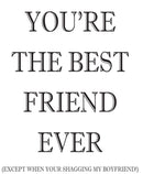 YOU ARE THE BEST FRIEND EVER! RUDE NAUGHTY INSPIRED Adult Personalised Birthday Card