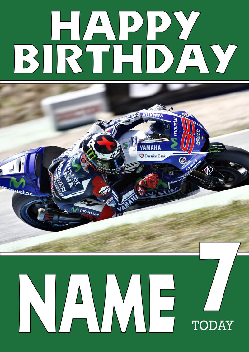 Personalised Yamaha Bike 1 Birthday Card