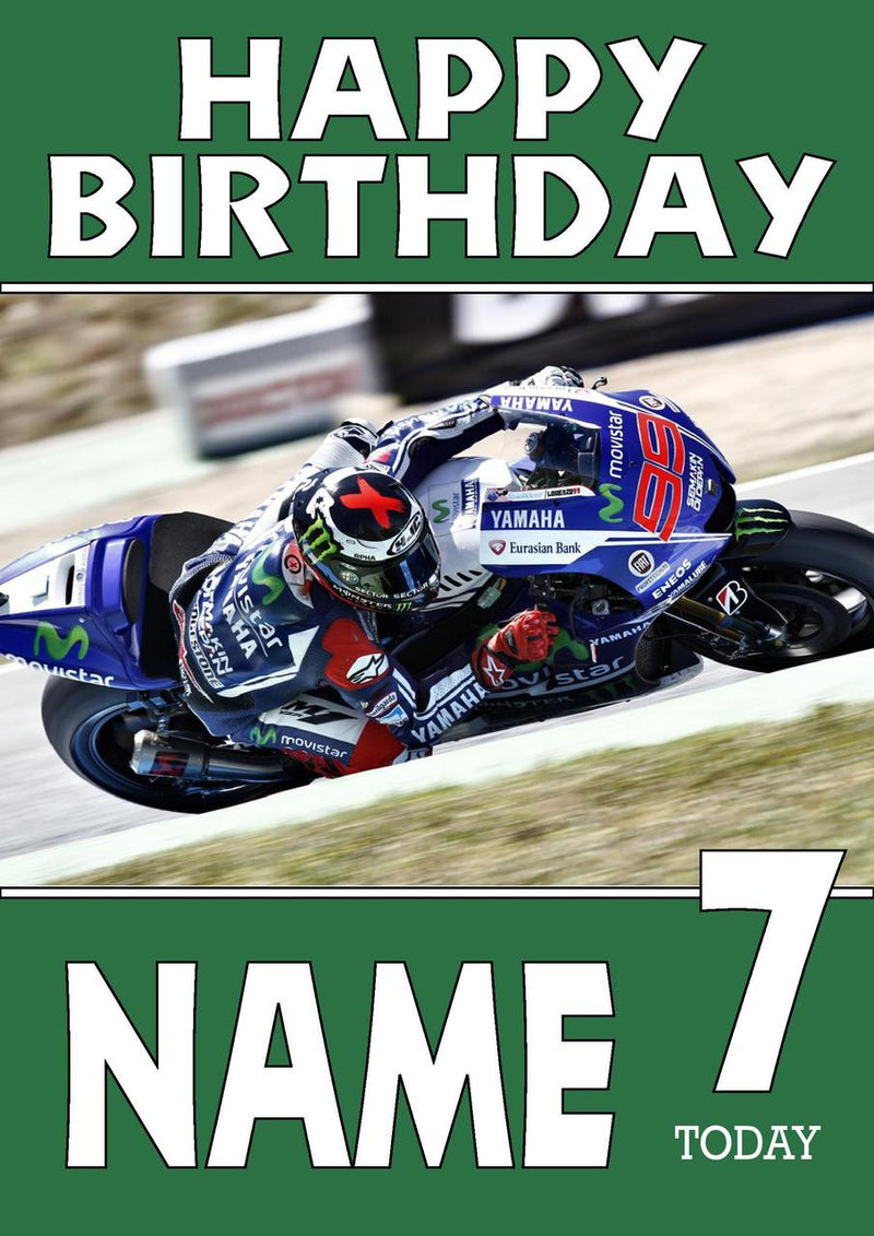 Personalised Yamaha Bike Birthday Card