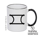 Yellow Arsenic Black Handle Alchemy Mug GOTHIC GOTH HORROR STARS HORROSCOPE BLACK MAGIC MUG