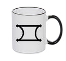 Yellow Arsenic Black Handle Alchemy Mug GOTHIC GOTH HORROR STARS HORROSCOPE BLACK MAGIC MUG