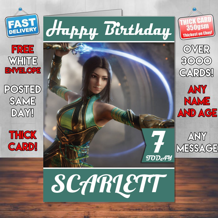 Yin In Paragon Game Inspired Theme Personalised Kids Inspired Birthday Card (SA060917) – Yin In Paragon Game Inspired Theme Personalised Birthday Card – personalised Birthday Card