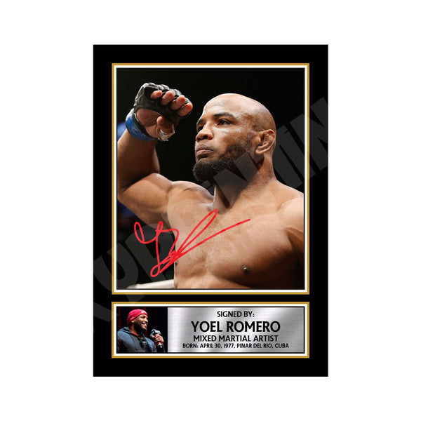 Yoel Romero MMA Wrestler Printed Signature Print – MMA Wrestling
