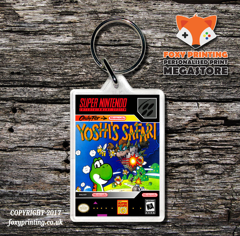 Yoshi's Safari Game Inspired Retro Gaming Keyring