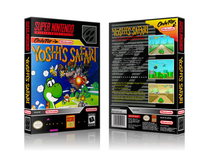 Yoshi's Safari Replacement Nintendo SNES Game Case Or Cover