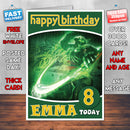 Personalised Yoshimitsu In Tekken Inspired Style Game Kids Inspired Birthday Card (SA)