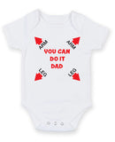 You Can Do It Dad Personalised Baby Boy Girl Unisex Short Sleeve Bodysuit