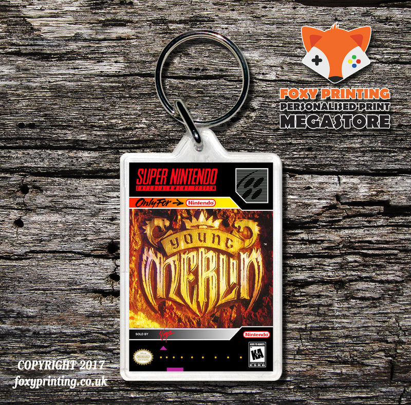 Young Merlin Game Inspired Retro Gaming Keyring