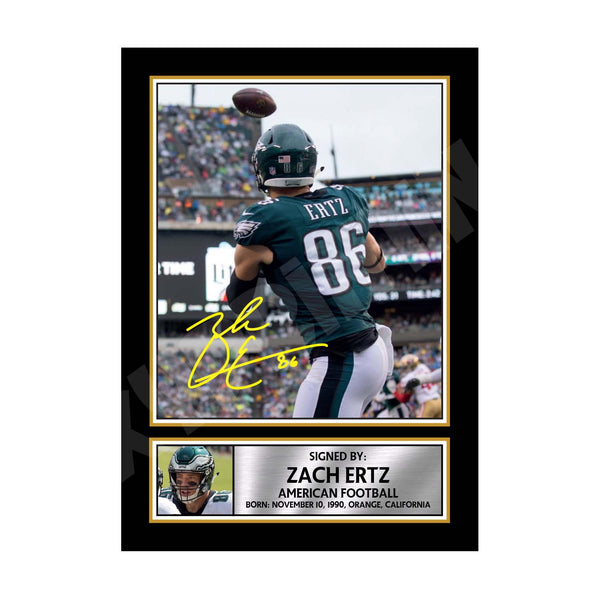 Zach Ertz 2 American Football Printed Signature Print