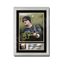 ZACH JOHNSON Limited Edition Golfer Signed Print - Golf