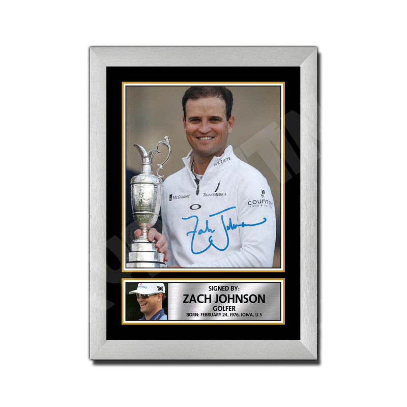 ZACH JOHNSON 2 Limited Edition Golfer Signed Print - Golf