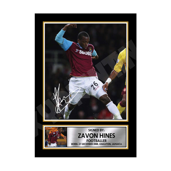 ZAVON HINES 2 Football Player Printed Signature Print