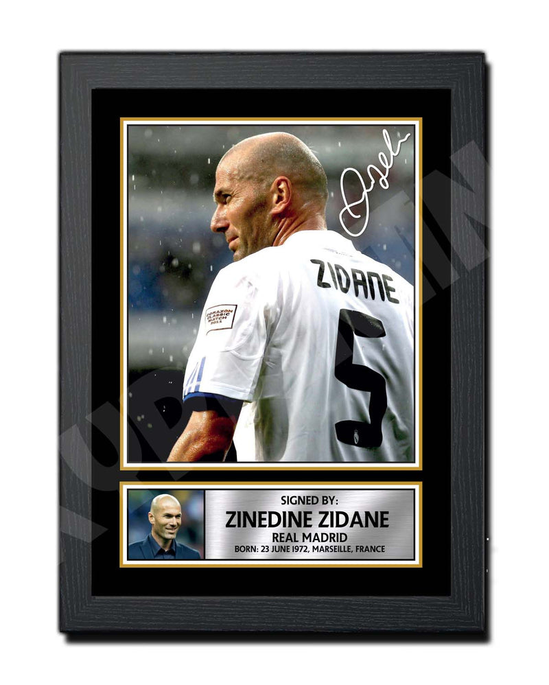 ZINEDINE ZIDANE 1 Limited Edition Football Player Signed Print - Football
