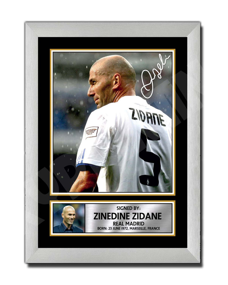 ZINEDINE ZIDANE 1 Limited Edition Football Player Signed Print - Football