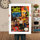 ZOMBIE NATION Retro GAME INSPIRED THEME Nintendo NES Gaming A4 A3 A2 Or A1 Poster Art 724