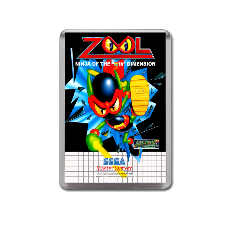 Zool Sega Master System Game Inspired Fridge Magnet