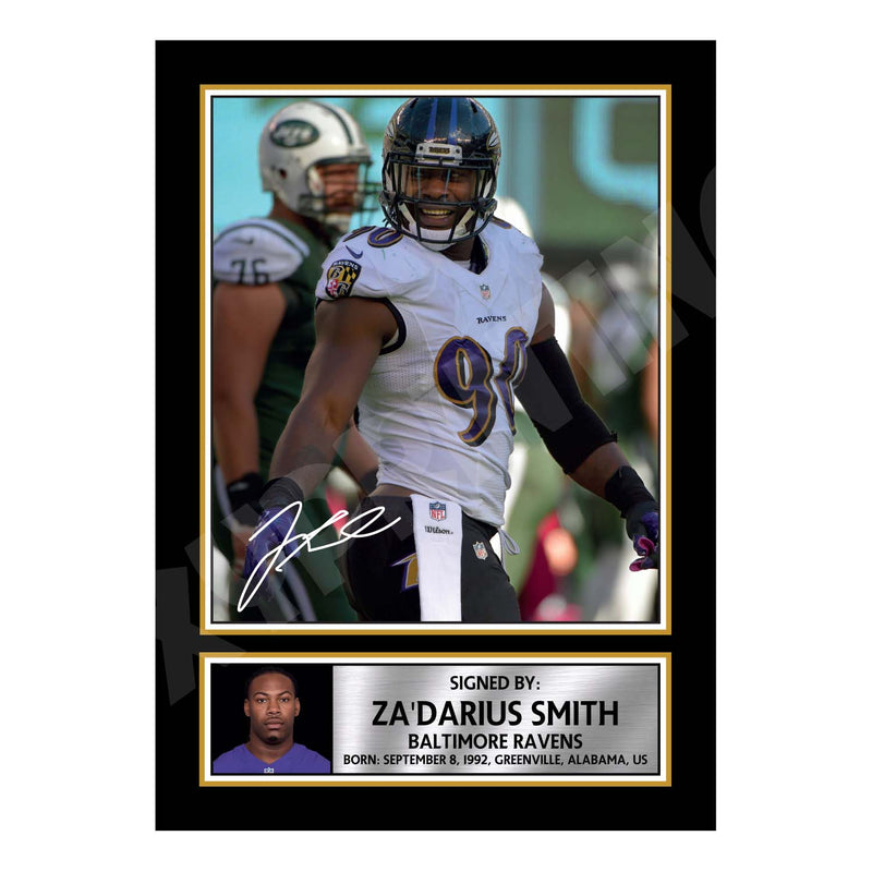 Za'Darius Smith 2 Limited Edition Football Signed Print - American Footballer