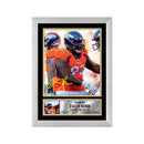 Zach Kerr 2 Limited Edition Football Signed Print - American Footballer