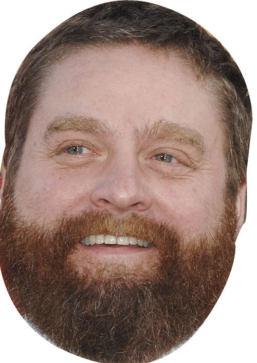 Zach Galifianakis 2017 Celebrity Face Mask Fancy Dress Cardboard Costume Mask