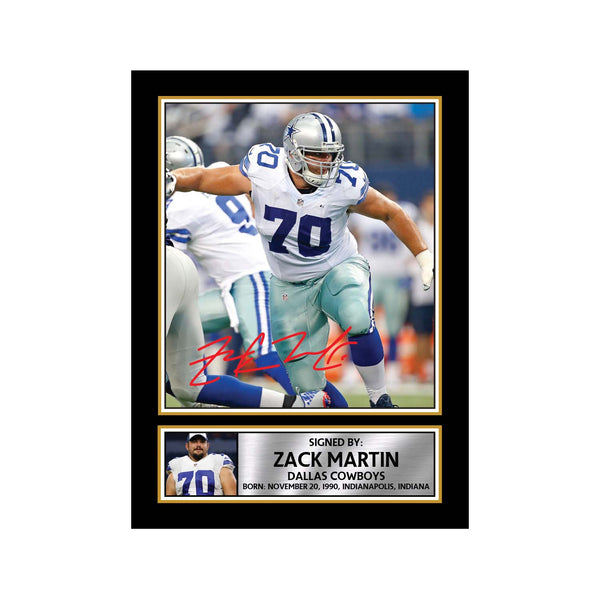 Zack Martin American Football Printed Signature Print