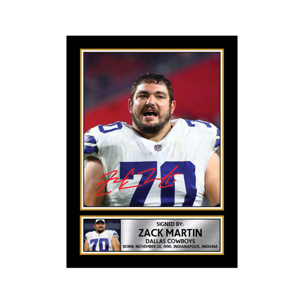 Zack Martin 2 American Football Printed Signature Print