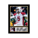 Zane Gonzalez 2 Limited Edition Football Signed Print - American Footballer