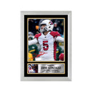 Zane Gonzalez 2 Limited Edition Football Signed Print - American Footballer