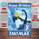 Zane Be Ice The Lego Ninjago Movie 2017 Theme Style Personalised Kids Inspired Movie Birthday Card (SA)