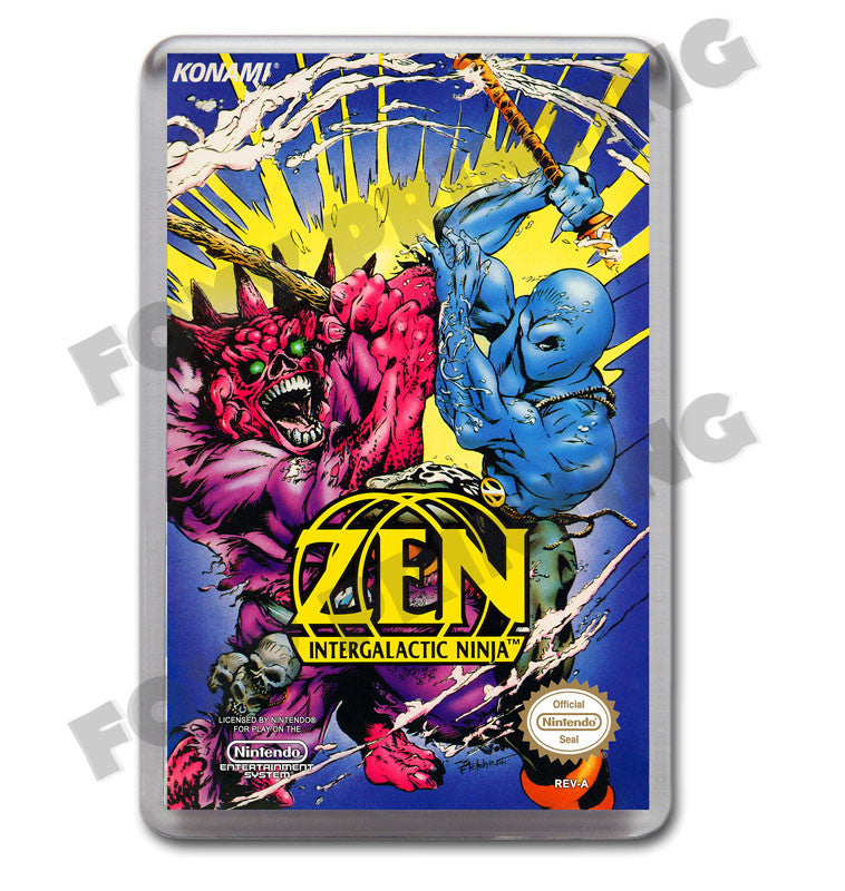 Zen Intergalactic Ninja Retro Nintendo NES Game Inspired Fridge Magnet 723