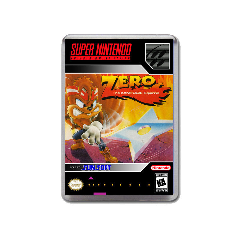 Zero The Kamikaze Squirrel - SNES GAME inspired Retro Gaming Magnet