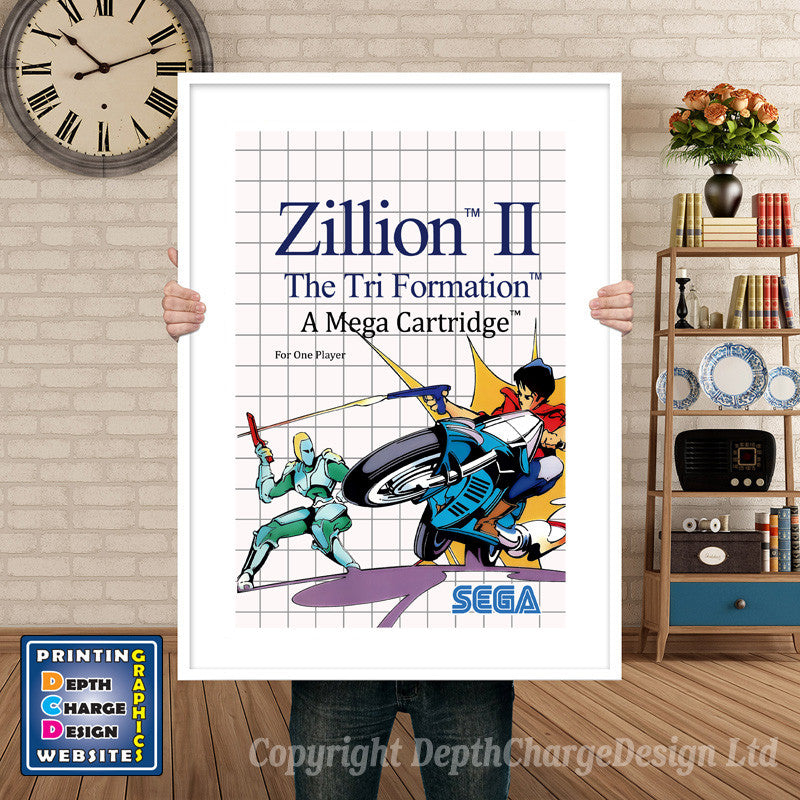 Zillion 2 Inspired Retro Gaming Poster A4 A3 A2 Or A1