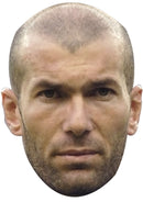 ZINEDINE ZIDANE JB - Footballer Fancy Dress Cardboard Celebrity Party Face Mask