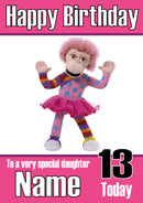 Happy Birthday Zingzillas Girl2 THEME INSPIRED Kids Adult Personalised Birthday Card