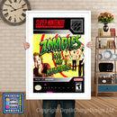 Zombies Ate My Neighbours Super Nintendo GAME INSPIRED THEME Retro Gaming Poster A4 A3 A2 Or A1
