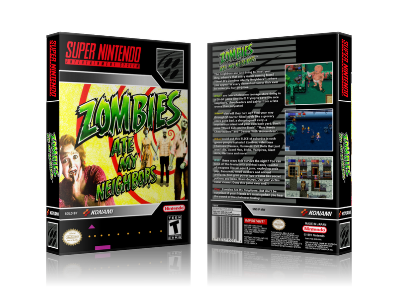Zombies Ate My Neighbours Replacement Nintendo SNES Game Case Or Cover