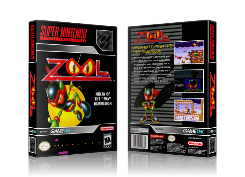 Zool Replacement Nintendo SNES Game Case Or Cover