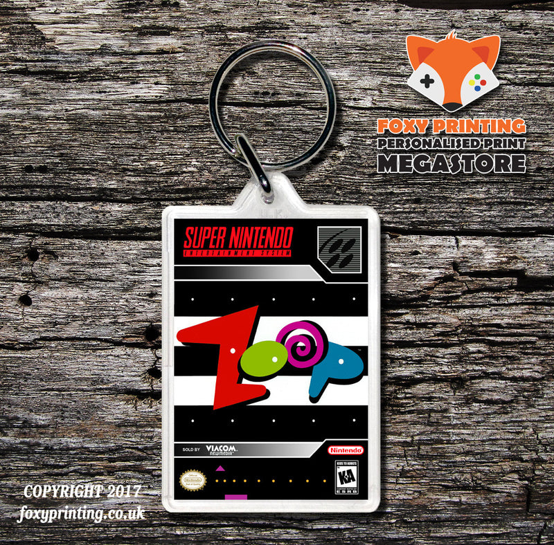 Zoop Game Inspired Retro Gaming Keyring