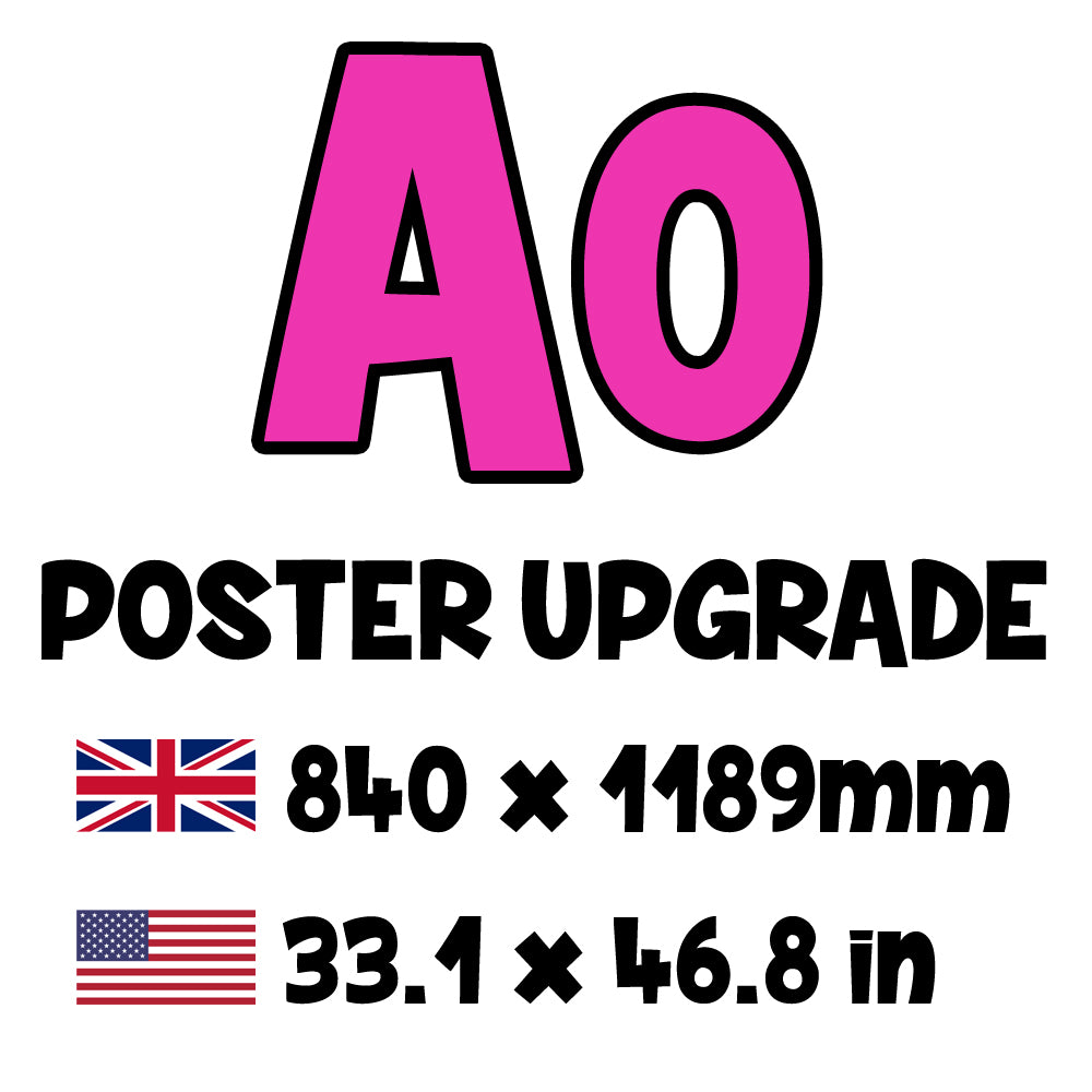 Your Poster is UPGRADED to A0 - Total Calculated at Checkout