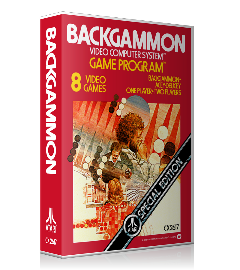 Backgammon Atari 2600 Game Cover To Fit A UGC Style Replacement Game Case