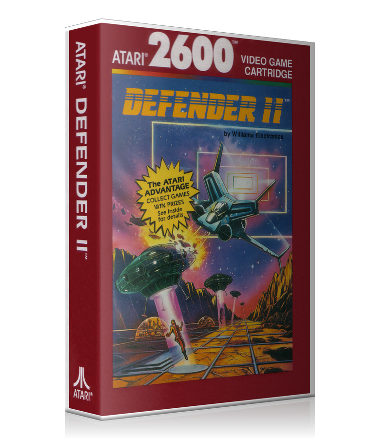 Defender II Atari 2600 Game Cover To Fit A UGC Style Replacement Game Case