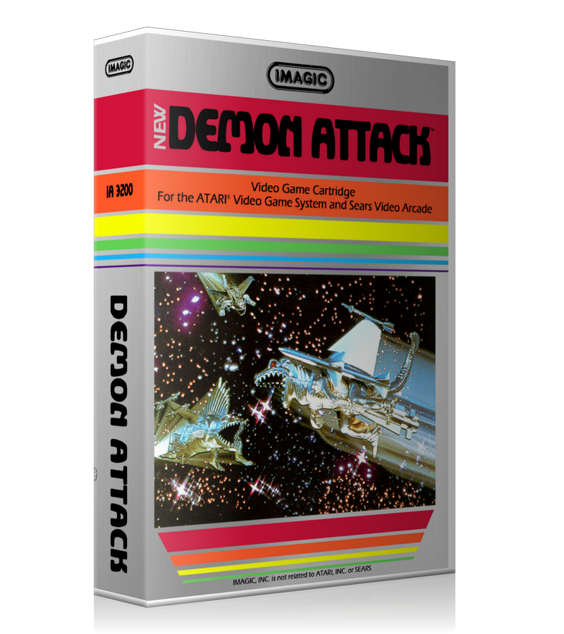 Demon Attack Atari 2600 Game Cover To Fit A UGC Style Replacement Game Case