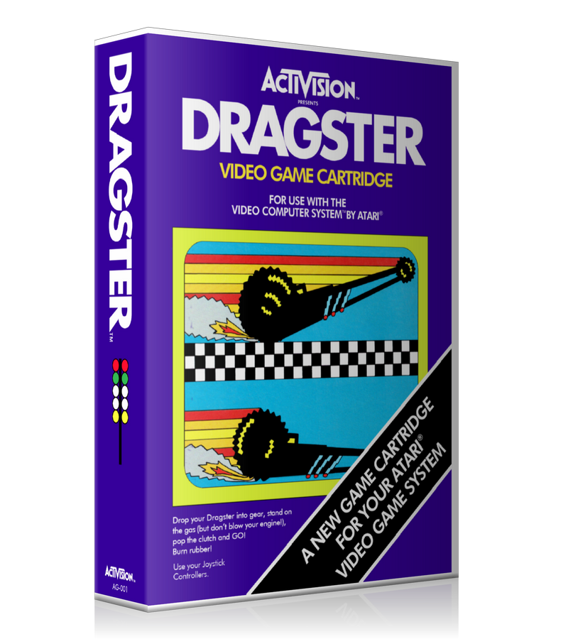 Dragster Atari 2600 Game Cover To Fit A UGC Style Replacement Game Case