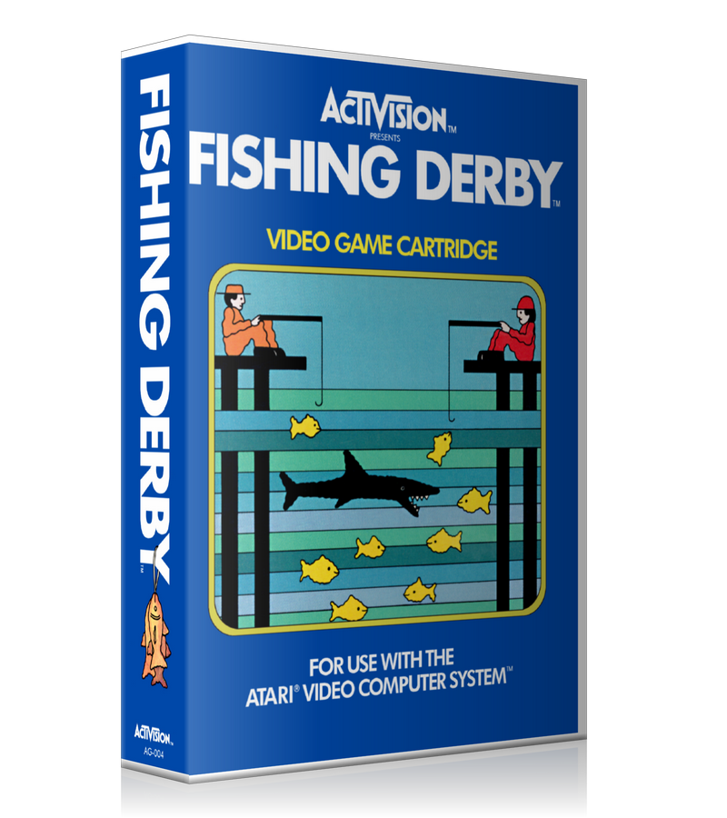 Fishing Derby Atari 2600 Game Cover To Fit A UGC Style Replacement Game Case