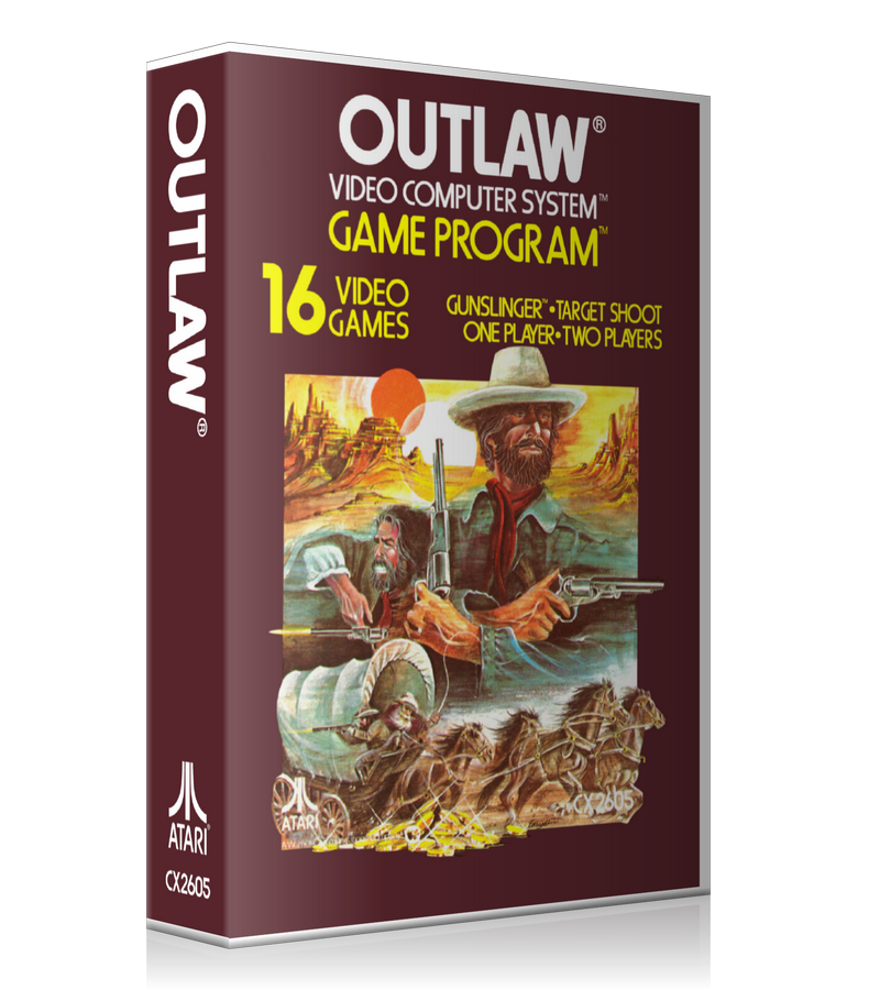 Outlaw 2 Atari 2600 Game Cover To Fit A UGC Style Replacement Game Case