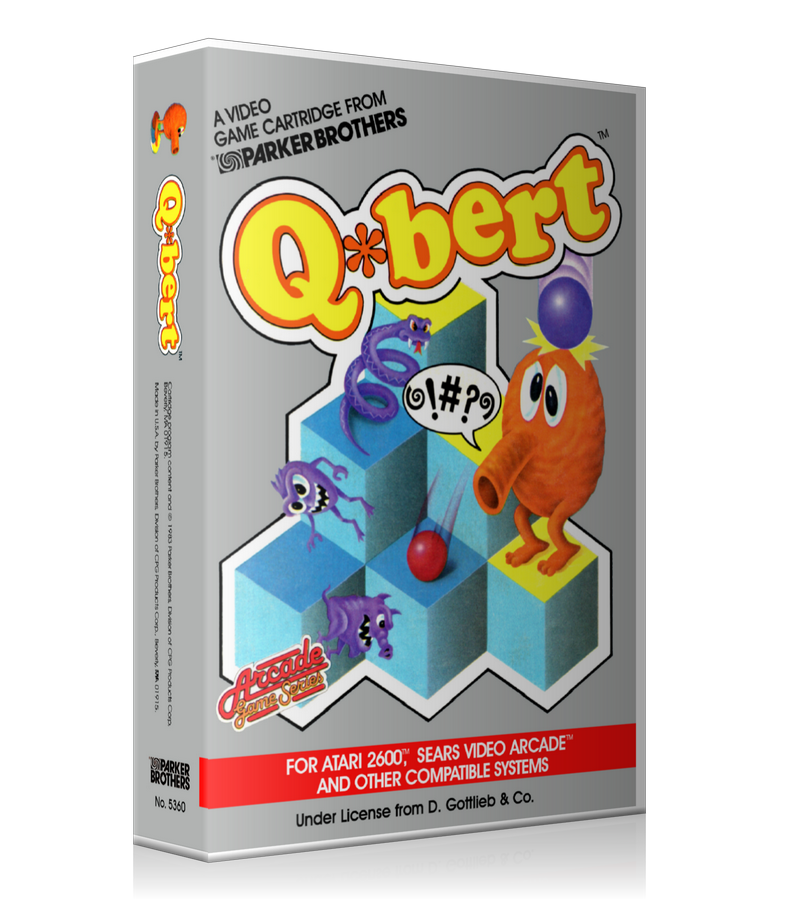 Q Bert 2 Atari 2600 Game Cover To Fit A UGC Style Replacement Game Case