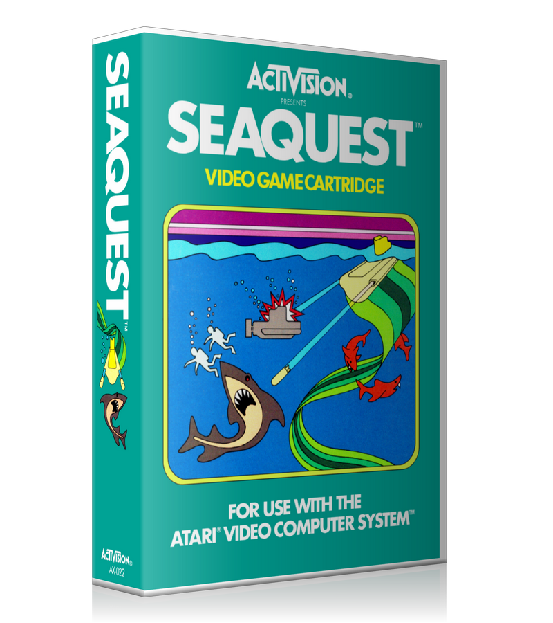 Seaquest Atari 2600 Game Cover To Fit A UGC Style Replacement Game Case
